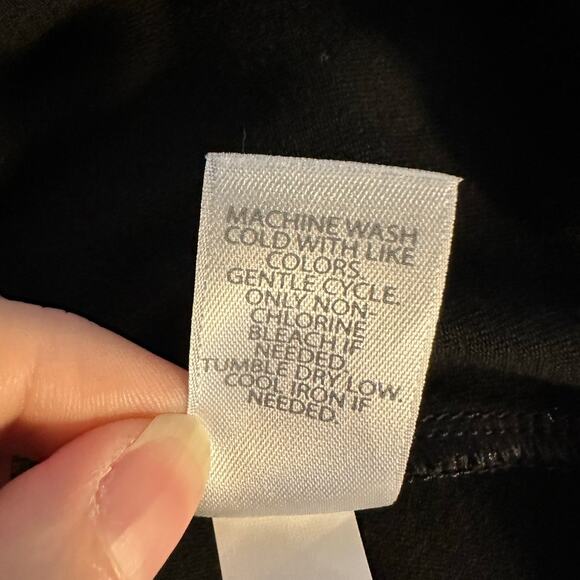 J. Jill Wearever Collection Black Layered Crochet Trim Knee Length Dress Size LP - Picture 6 of 8